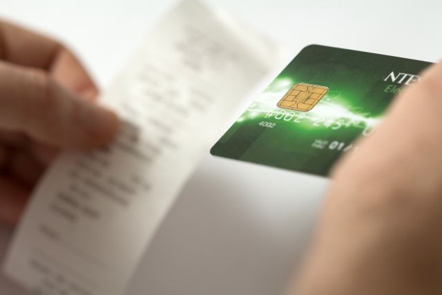 クレジットカードのレシート
